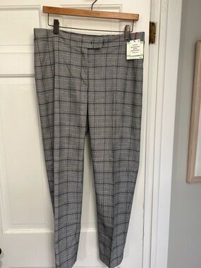 Bla/Whi/Blue Plaid Tailored Pant